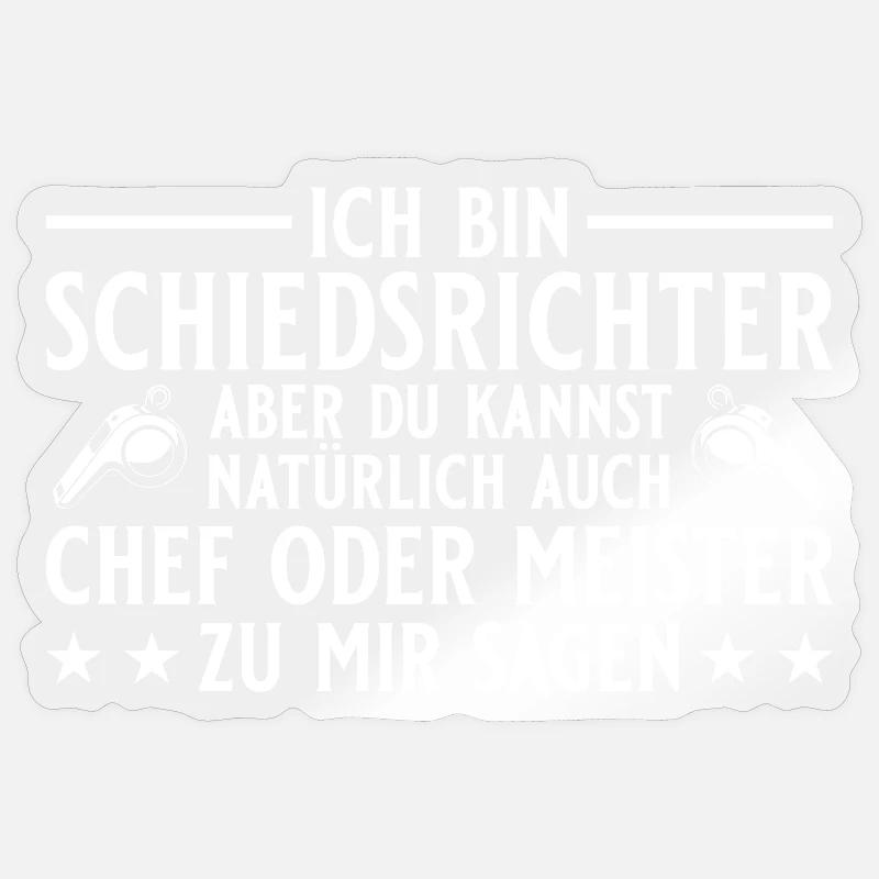 Schiedsrichter Chef oder Meister Sticker size S (10 x 10 cm)