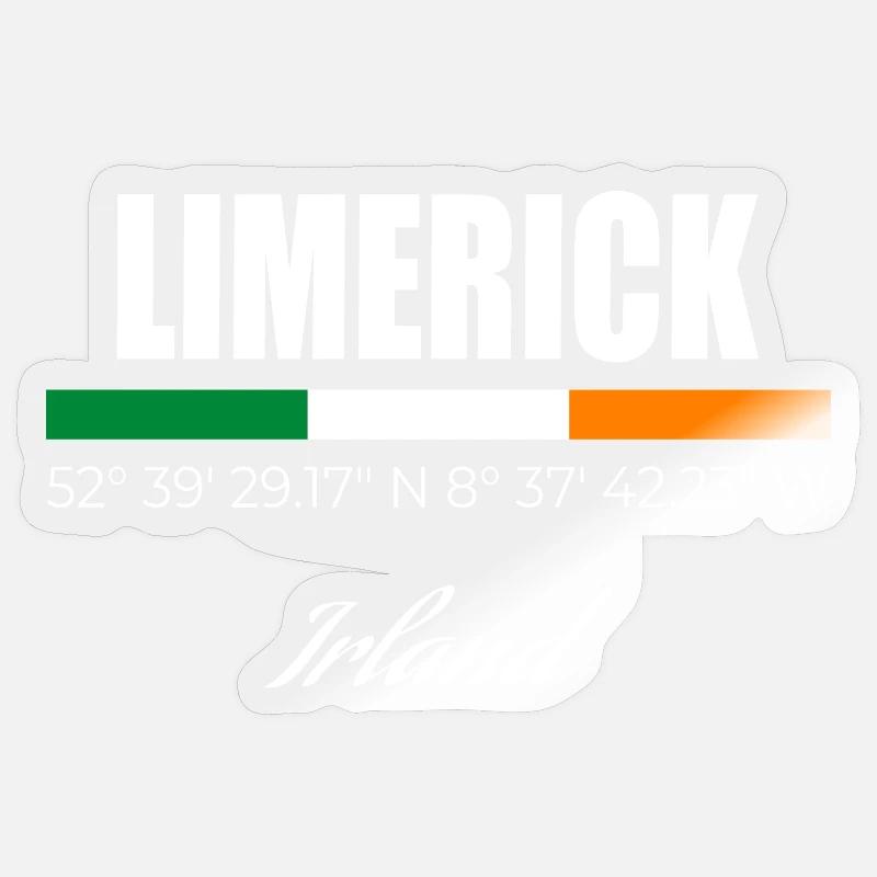 limerick - Sticker size S (10 x 10 cm) - transparent glossy