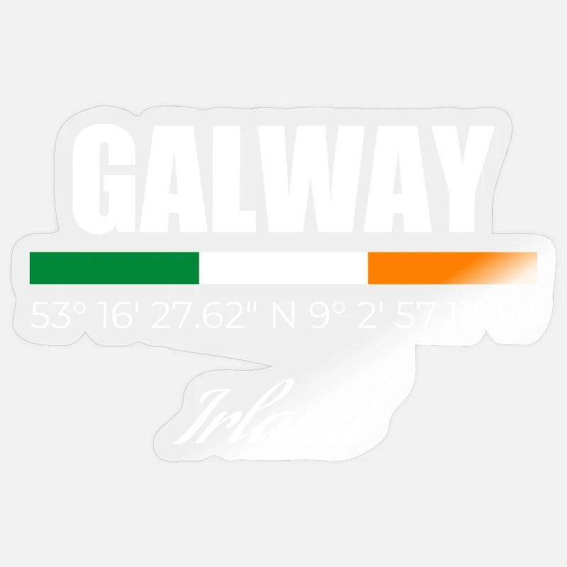 Galway - Sticker taille S (10 x 10 cm) - brillant transparent