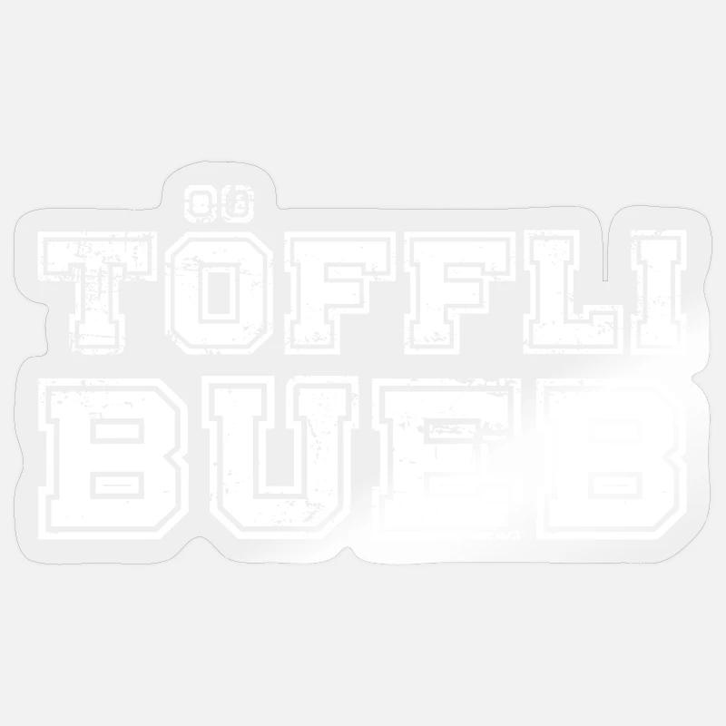 Style Vieilli du Collège Töfflibueb - Sticker taille S (10 x 10 cm) - brillant transparent