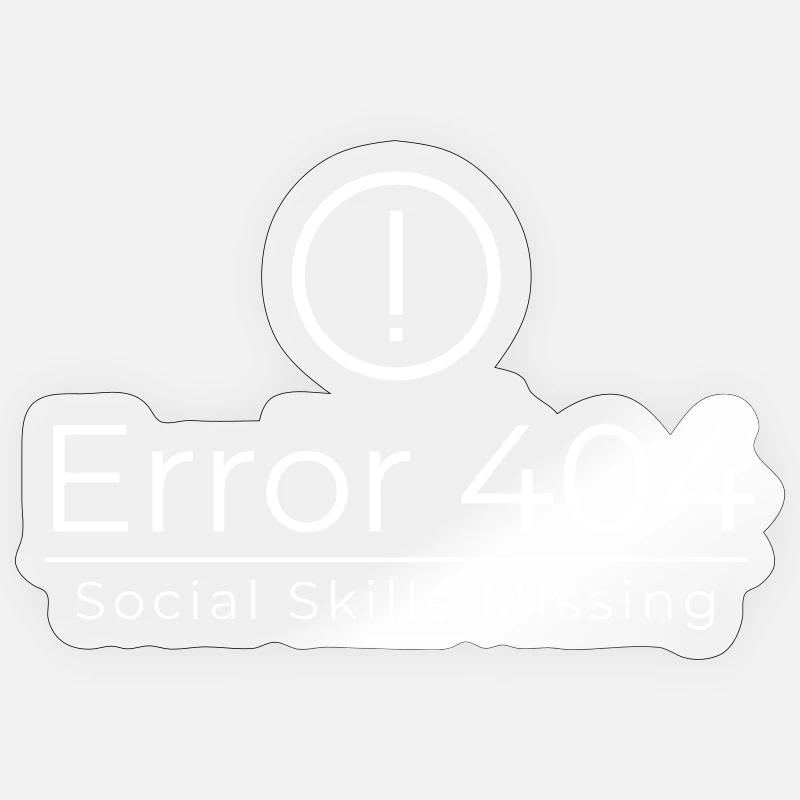 Error 404 – Feelings Not Found - Sticker size S (10 x 10 cm) - transparent glossy