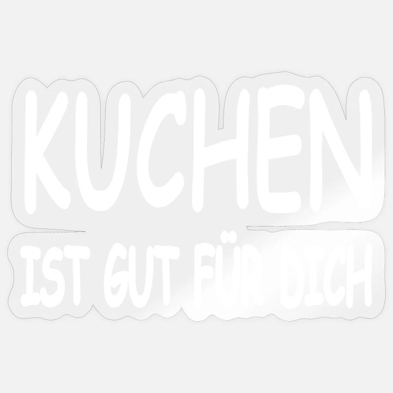Gâteau - Sticker taille S (10 x 10 cm) - brillant transparent
