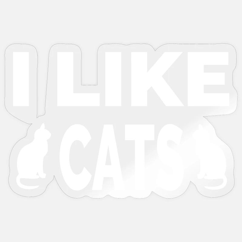 Katzen - Sticker Größe S (10 x 10 cm) - Transparent glänzend