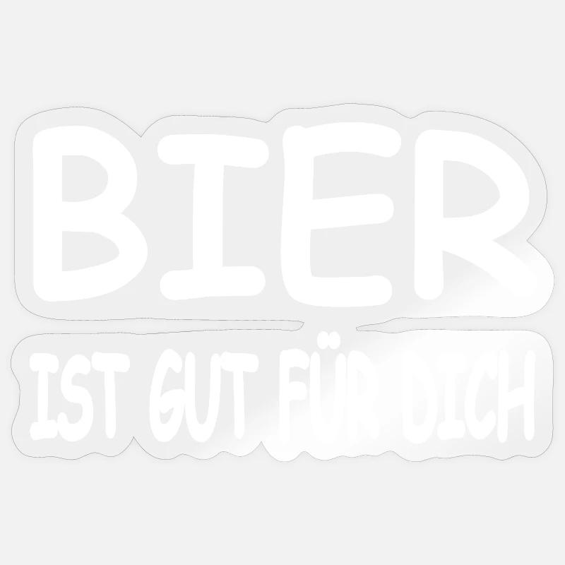 Bier - Sticker Größe S (10 x 10 cm) - Transparent glänzend