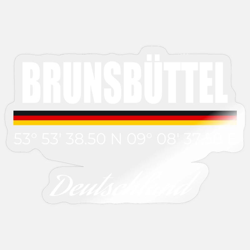 Brunsbüttel  - Sticker Größe S (10 x 10 cm) - Transparent glänzend