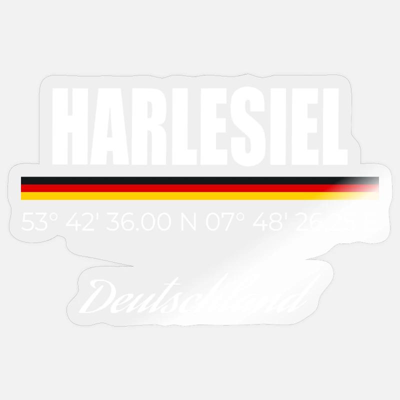 Harlesiel - Sticker Größe S (10 x 10 cm) - Transparent glänzend