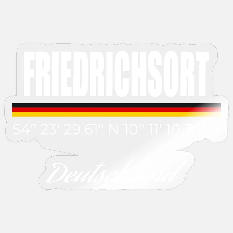 Friedrichsort - Sticker Größe S (10 x 10 cm) - Transparent glänzend