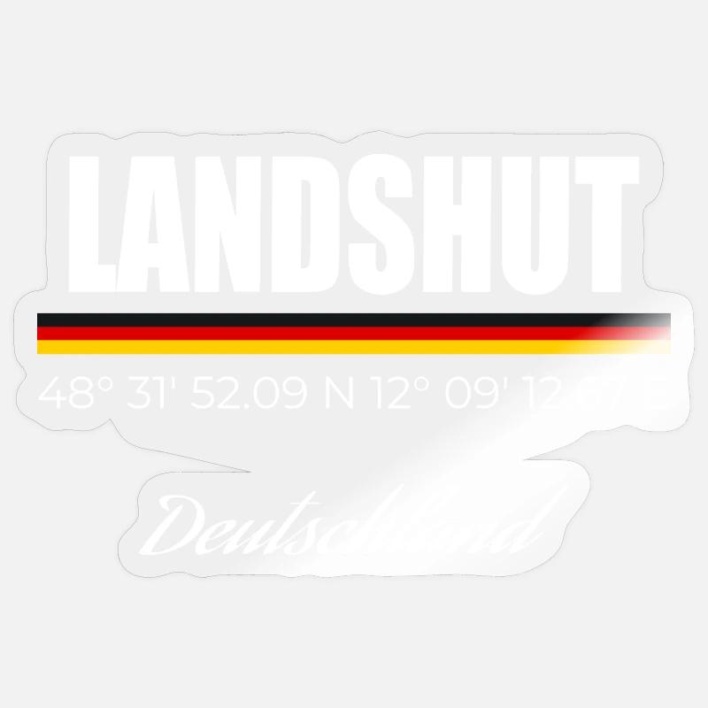 Landshut - Sticker Größe S (10 x 10 cm) - Transparent glänzend