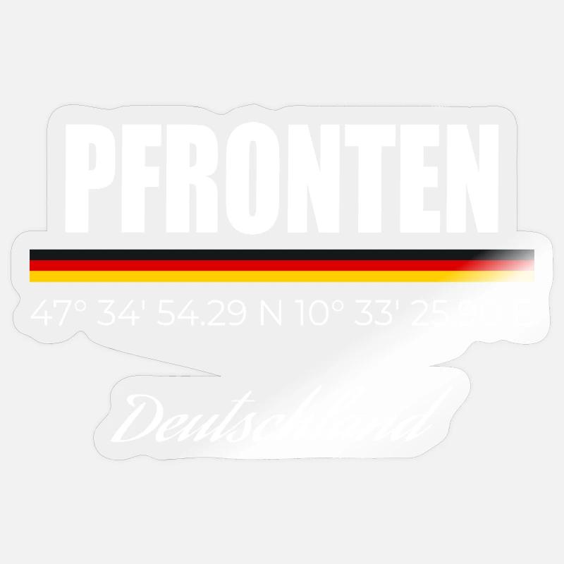 Pfronten - Sticker Größe S (10 x 10 cm) - Transparent glänzend