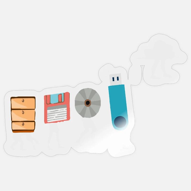 Cloud Computing Funny Programmer Data AI Software Sticker size S (10 x 10 cm)