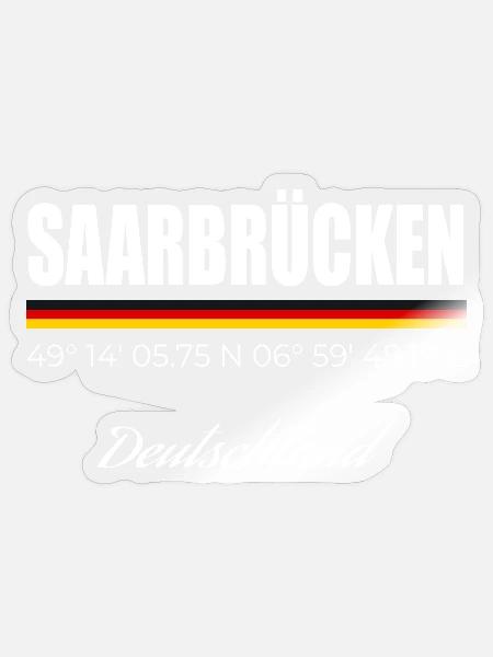 Saarbrücken - Sticker Größe S (10 x 10 cm) - Transparent glänzend
