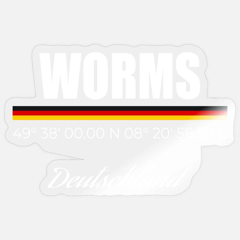 Worms - Sticker Größe S (10 x 10 cm) - Transparent glänzend
