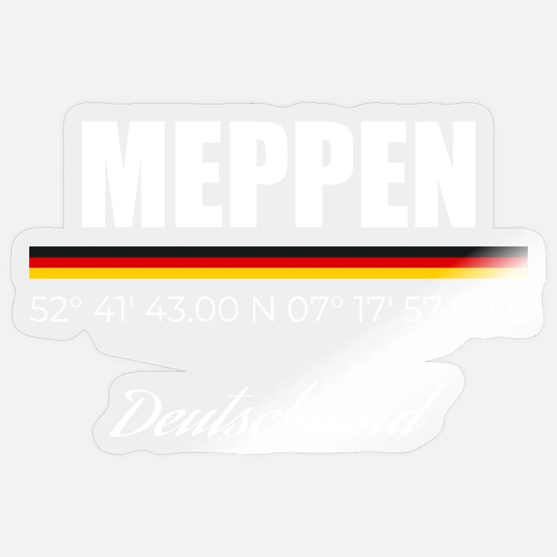 Meppen - Sticker Größe S (10 x 10 cm) - Transparent glänzend