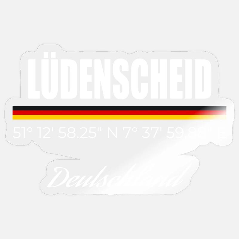 Lüdenscheid - Sticker Größe S (10 x 10 cm) - Transparent glänzend