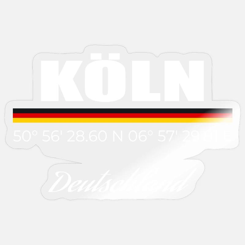 Köln - Sticker Größe S (10 x 10 cm) - Transparent glänzend