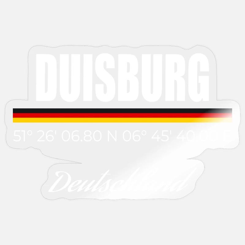 Duisbourg - Sticker taille S (10 x 10 cm) - brillant transparent