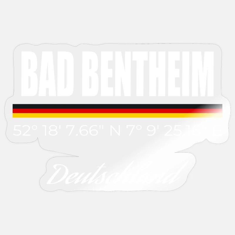 Bad Bentheim - Sticker taille S (10 x 10 cm) - brillant transparent