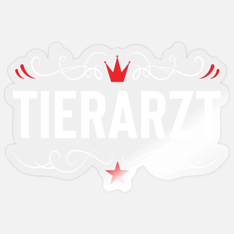 Tierarzt Beruf - Sticker Größe S (10 x 10 cm) - Transparent glänzend