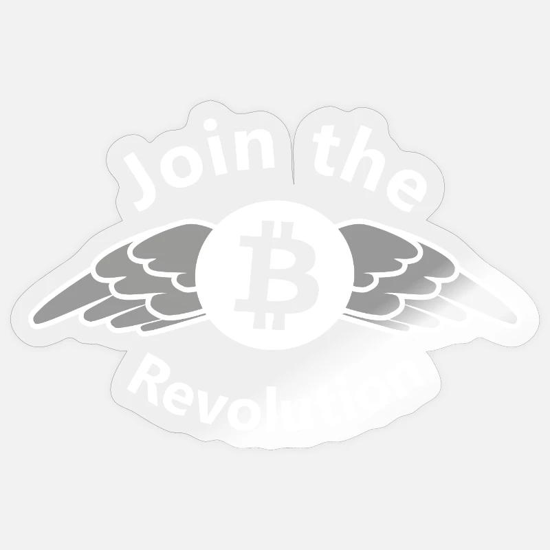 Révolution BitWings - Sticker taille S (10 x 10 cm) - brillant transparent