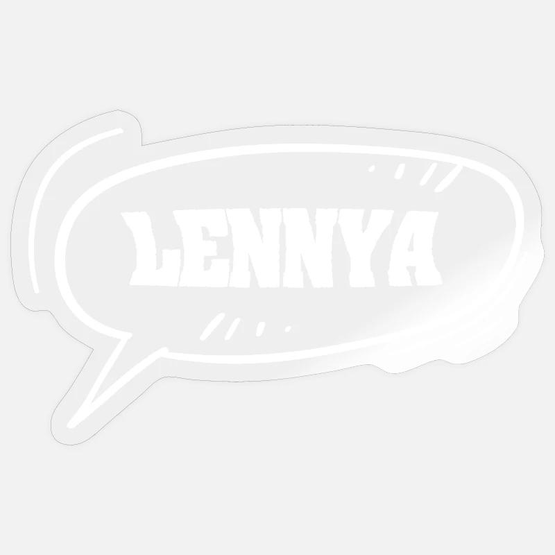 Comic Lennya - Sticker Größe S (10 x 10 cm) - Transparent glänzend