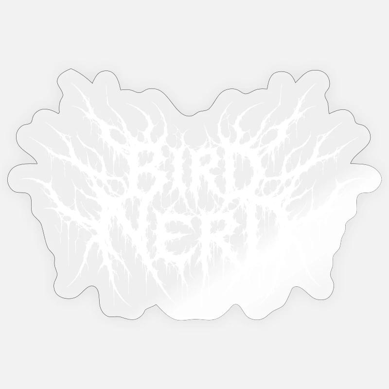 Bird Nerd - Sticker taille S (10 x 10 cm) - brillant transparent