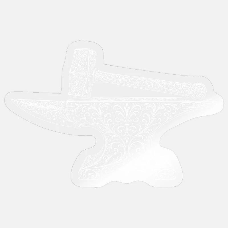 blacksmith - Sticker size S (10 x 10 cm) - transparent glossy