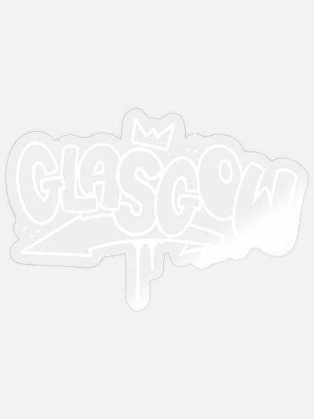 Glasgow - Sticker Größe S (10 x 10 cm) - Transparent glänzend