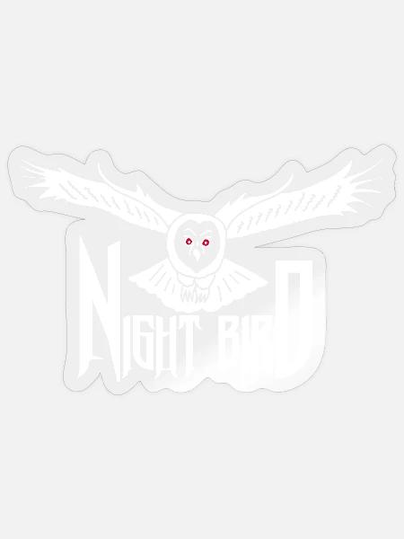 Weiße Nachteule - Sticker Größe S (10 x 10 cm) - Transparent glänzend