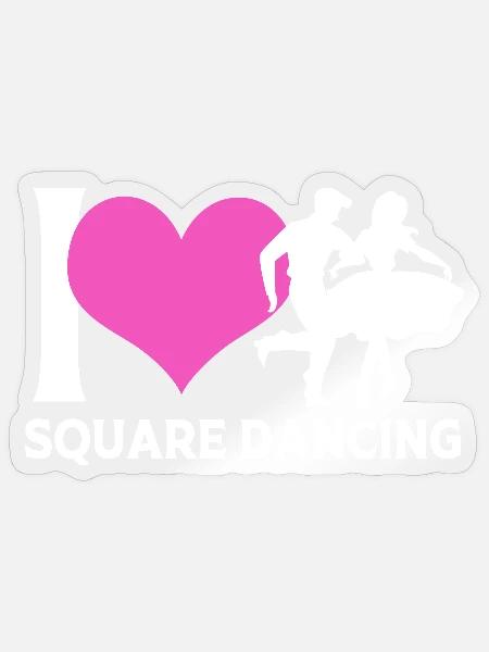 Square Dance - Sticker Größe S (10 x 10 cm) - Transparent glänzend