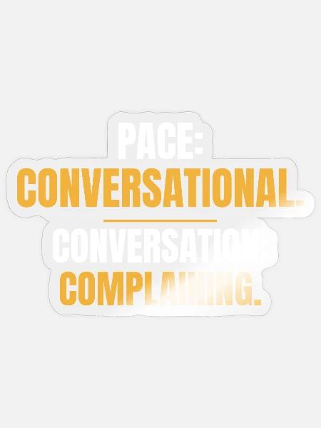 Tempo Conversational Conversation Beschwerden - Sticker Größe S (10 x 10 cm) - Transparent glänzend