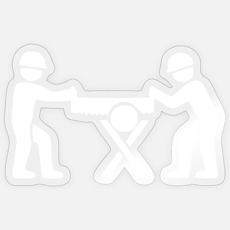 Sciages de bois - Sticker taille S (10 x 10 cm) - brillant transparent