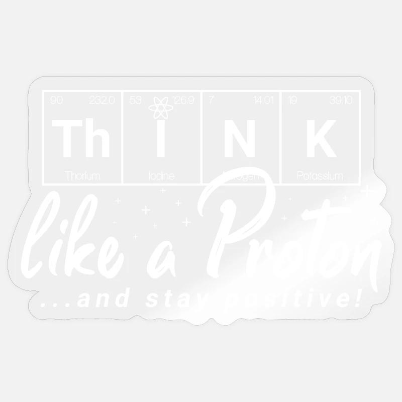 THINK Positive - chemical elements Sticker size S (10 x 10 cm)