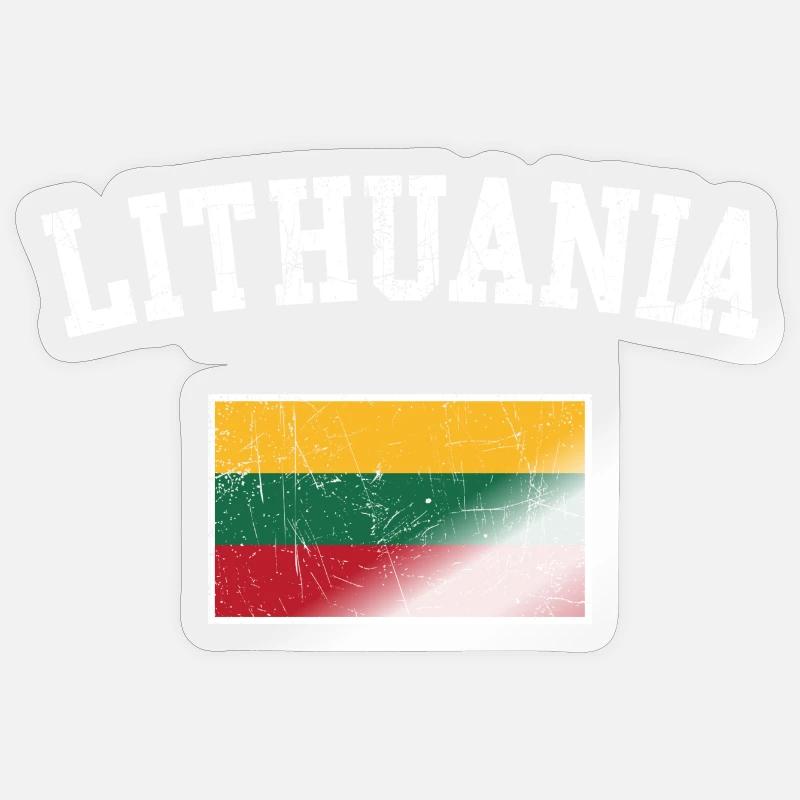 Lithuania Arc Flag Graphic Sticker size S (10 x 10 cm)