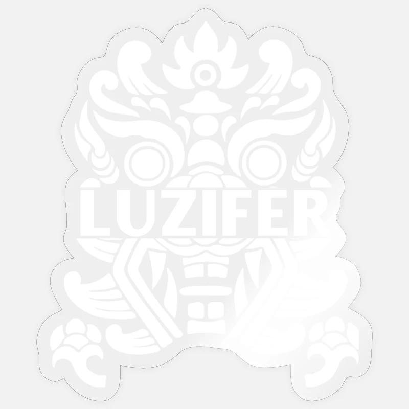 lucifer - Sticker taille S (10 x 10 cm) - brillant transparent