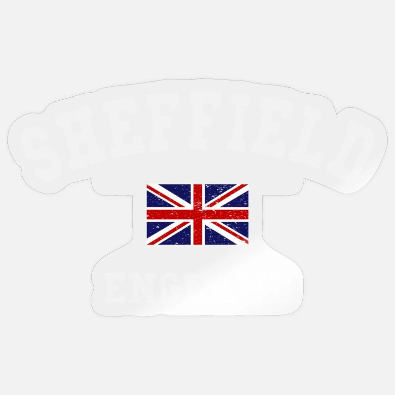 Sheffield - Sticker taille S (10 x 10 cm) - brillant transparent