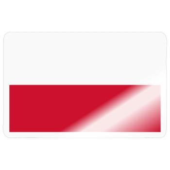 Polen Flagge - Sticker Größe S (10 x 10 cm) - Transparent glänzend - Vorne
