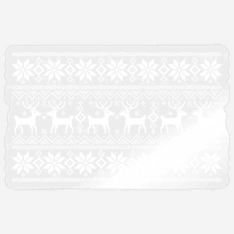 Frohes Weihnachtsmodell 1 (dunkel) - Sticker Größe S (10 x 10 cm) - Transparent glänzend