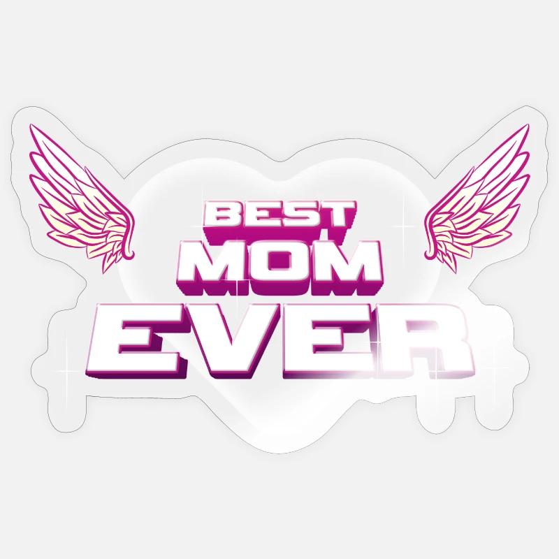 Beste Mutter aller Zeiten - Sticker Größe S (10 x 10 cm) - Transparent glänzend