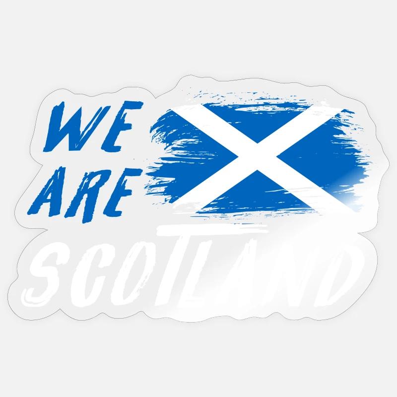 We are Scotland flags design - Sticker size S (10 x 10 cm) - transparent glossy