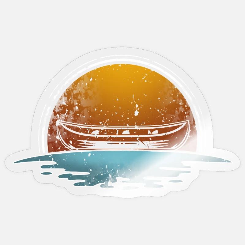 Canoeing Canoeing Canoeing - Sticker size S (10 x 10 cm) - transparent glossy