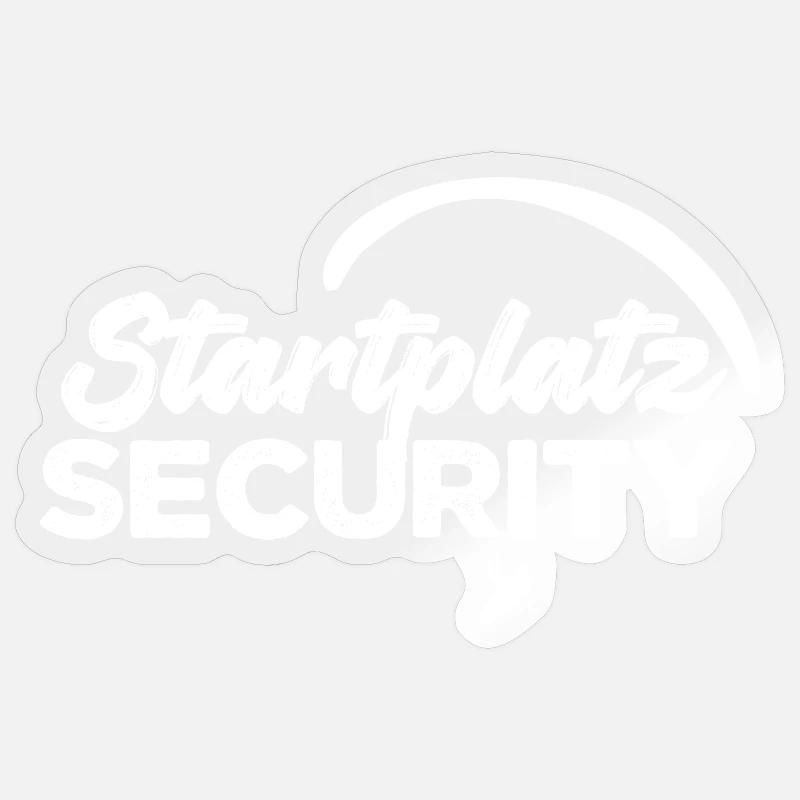 Startplatz Security - Sticker Größe S (10 x 10 cm) - Transparent glänzend