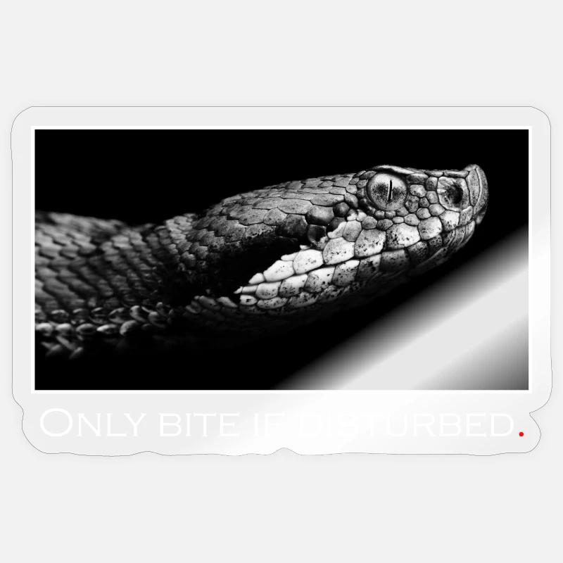 Only bite if - Sticker size S (10 x 10 cm) - transparent glossy