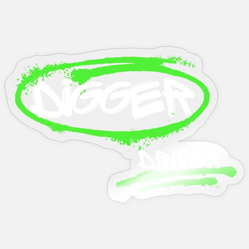 DIGGER DRIVER 1 Sticker Größe S (10 x 10 cm)