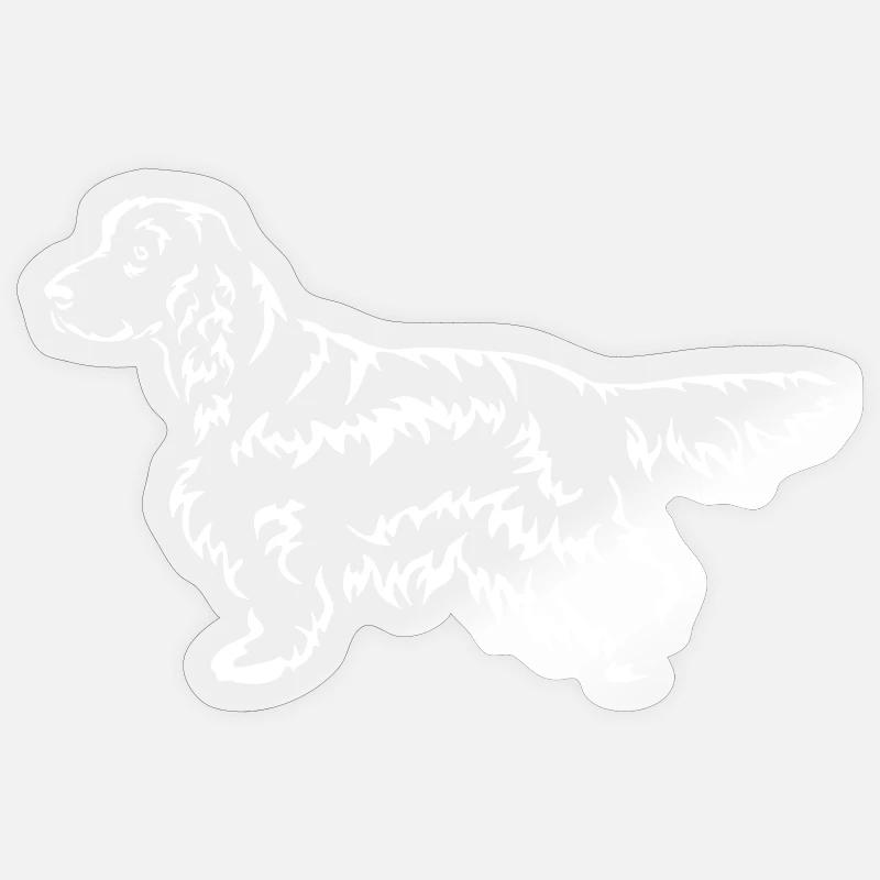 Cocker Spaniel « Black Edition » - Sticker taille S (10 x 10 cm) - brillant transparent