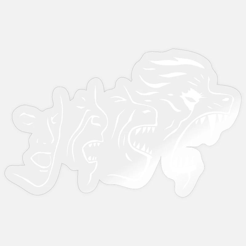 Transformation (white) - Sticker size S (10 x 10 cm) - transparent glossy