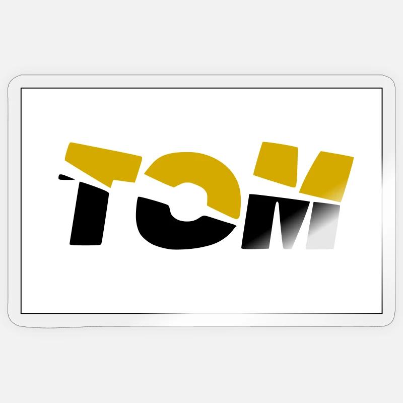 Tom - Sticker taille S (10 x 10 cm) - brillant transparent