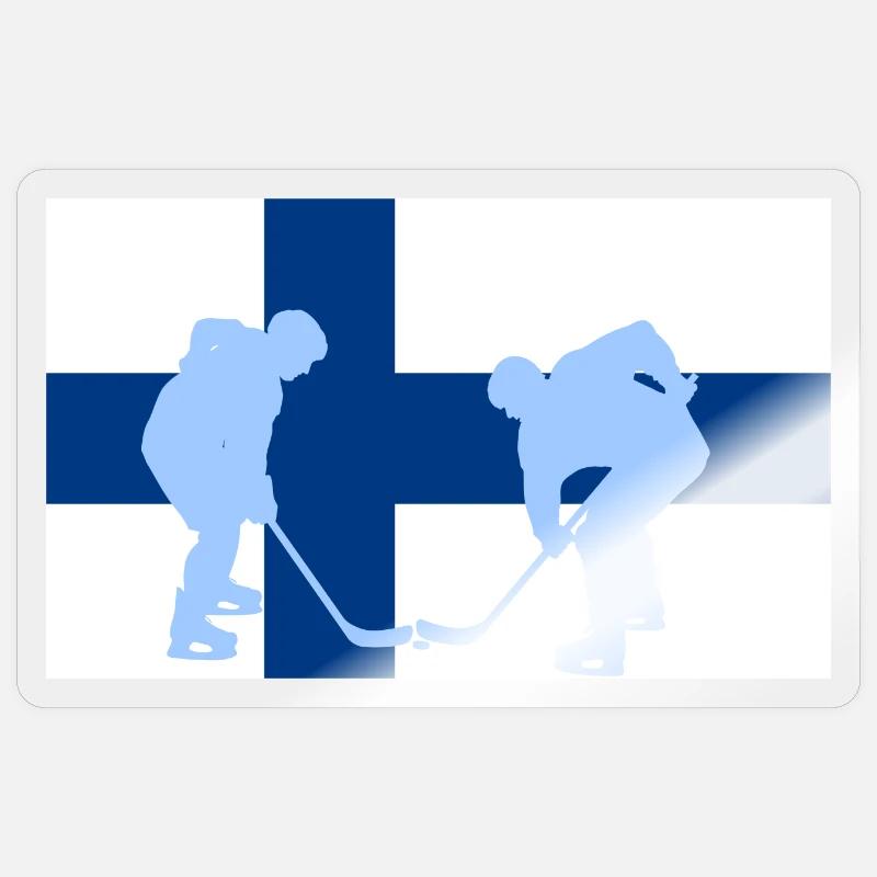 La Finlande, mon pays, mon drapeau ! Sticker taille S (10 x 10 cm)
