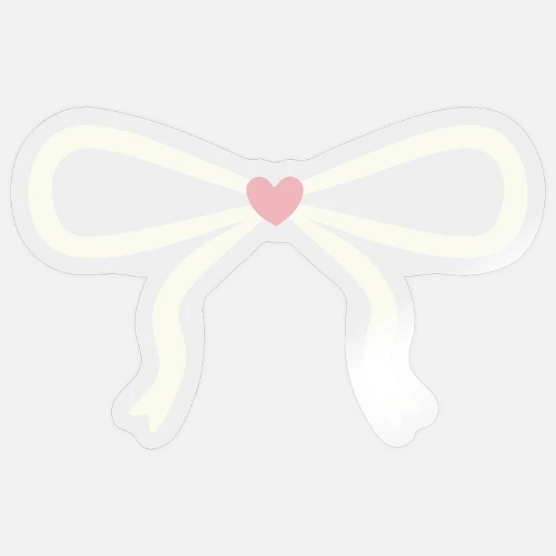 Herz-Bogen - Sticker Größe S (10 x 10 cm) - Transparent glänzend