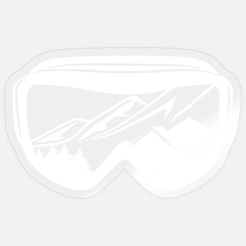 Snowboarding Goggles Sticker size S (10 x 10 cm)