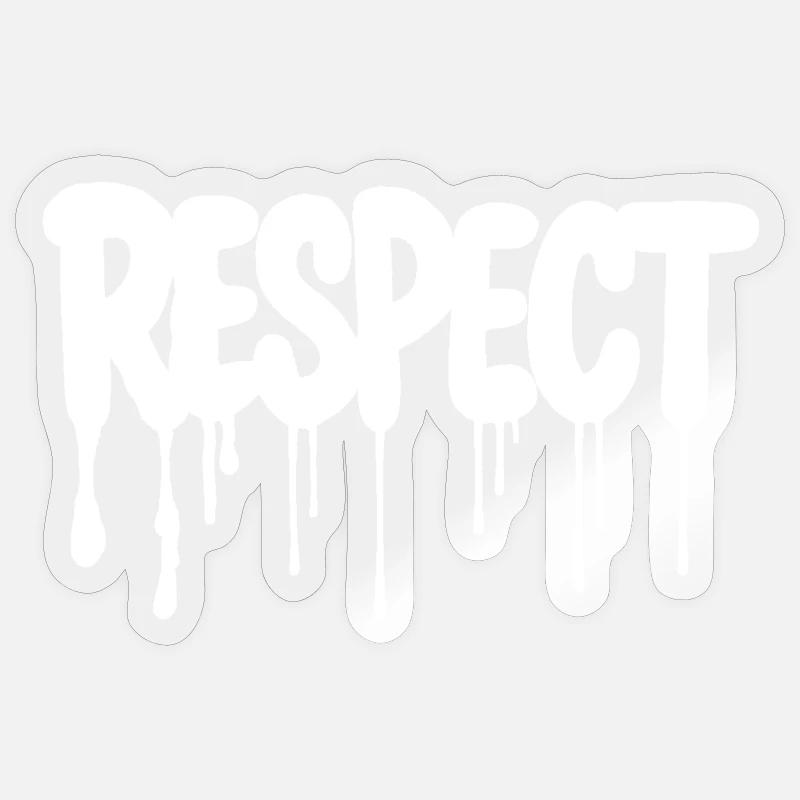 RESPECT Conception de graffitis Sticker taille S (10 x 10 cm)